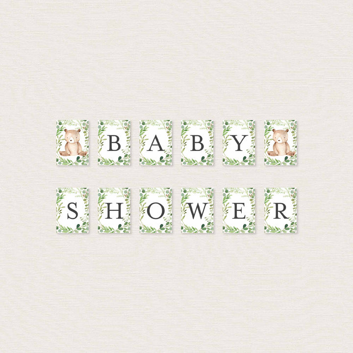 Baby Bear Baby Shower Party Banner Printable