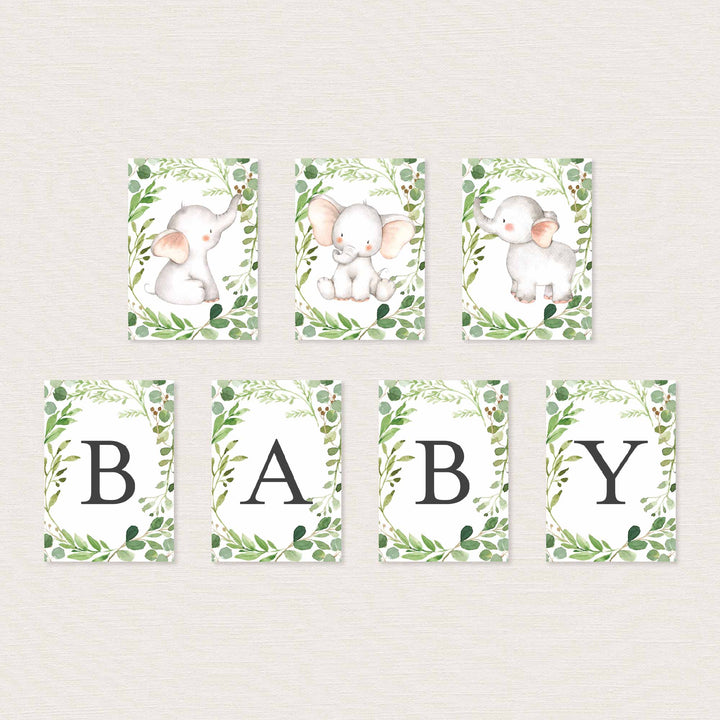 Baby Elephant Baby Shower Party Banner Printable