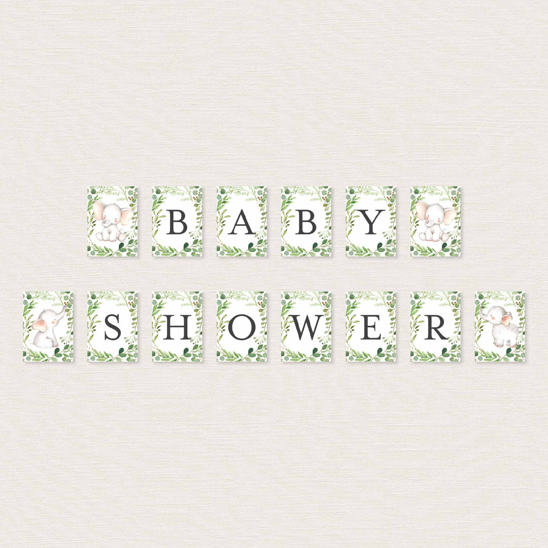 Baby Elephant Baby Shower Party Banner Printable