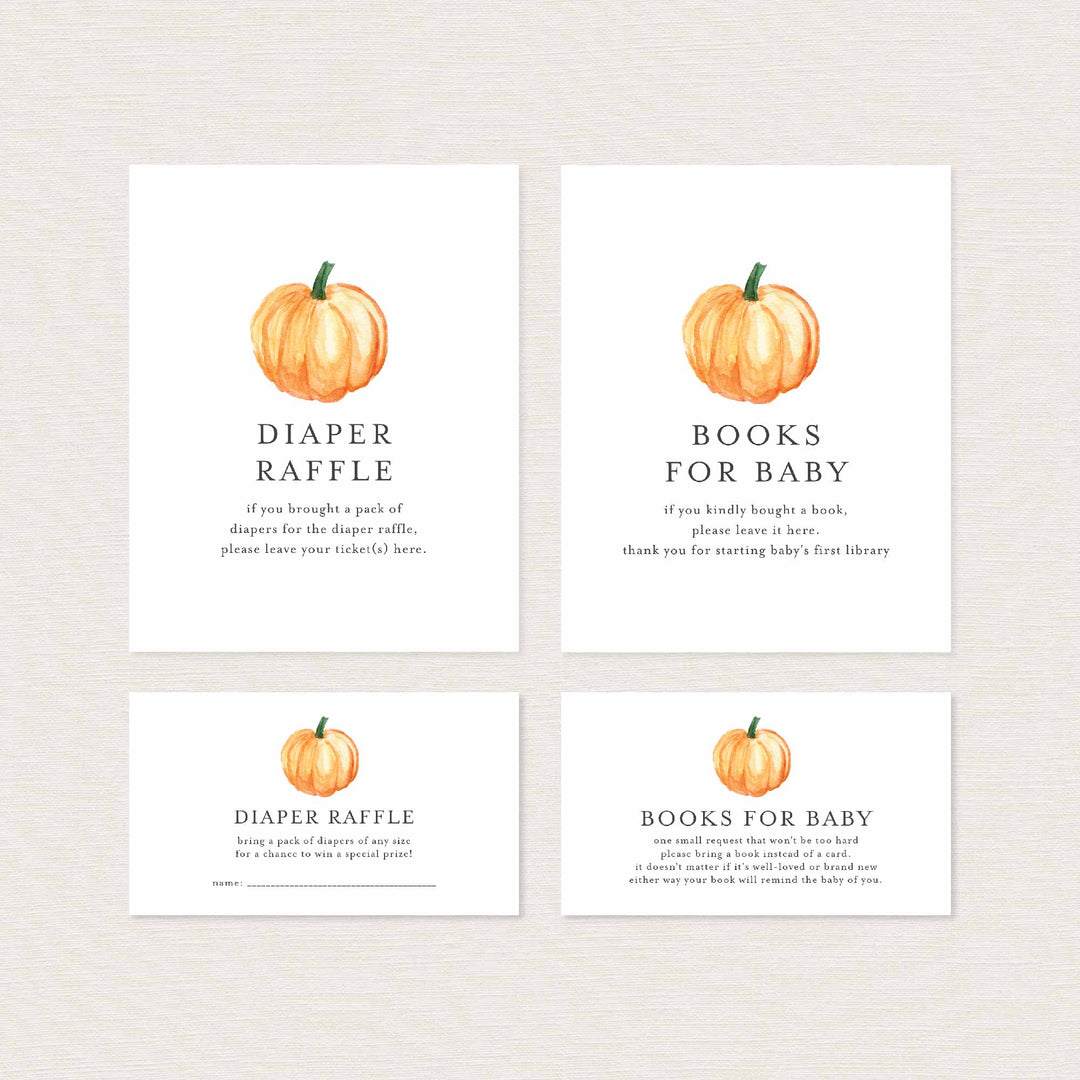 Little Pumpkin Baby Shower Suite Printable