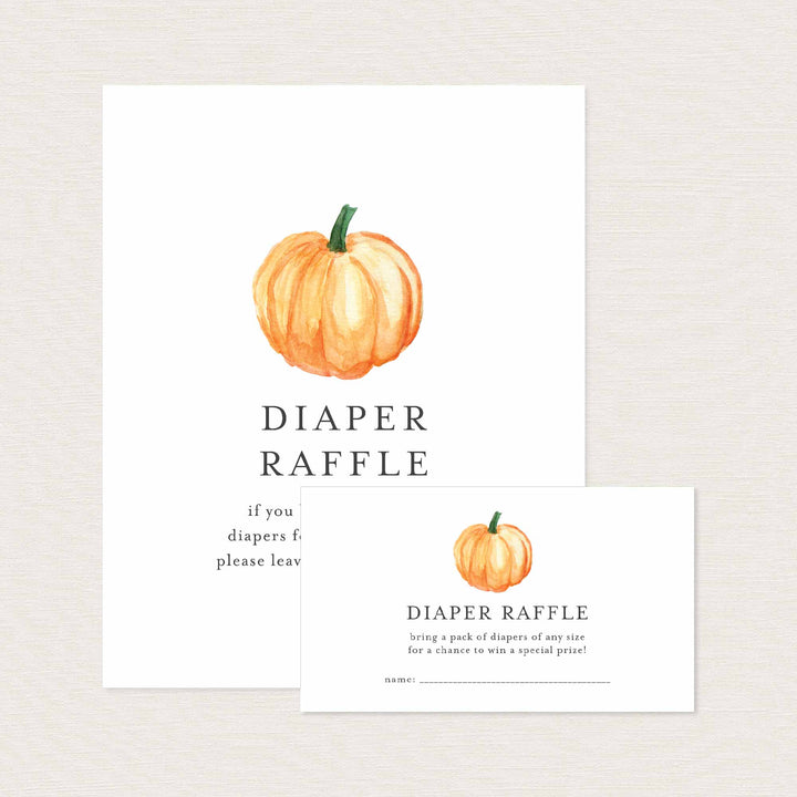 Little Pumpkin Baby Shower Diaper Raffle Printable