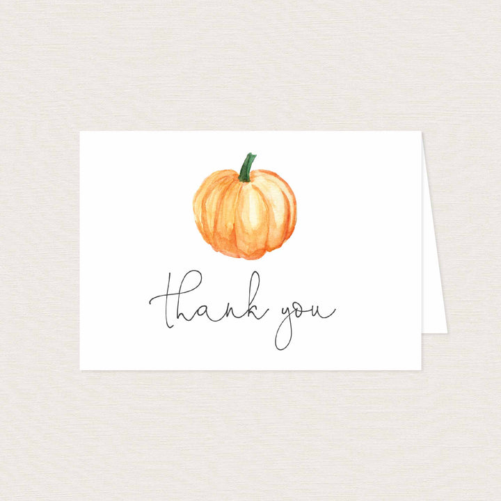 Little Pumpkin Baby Shower Thank You Card Printable