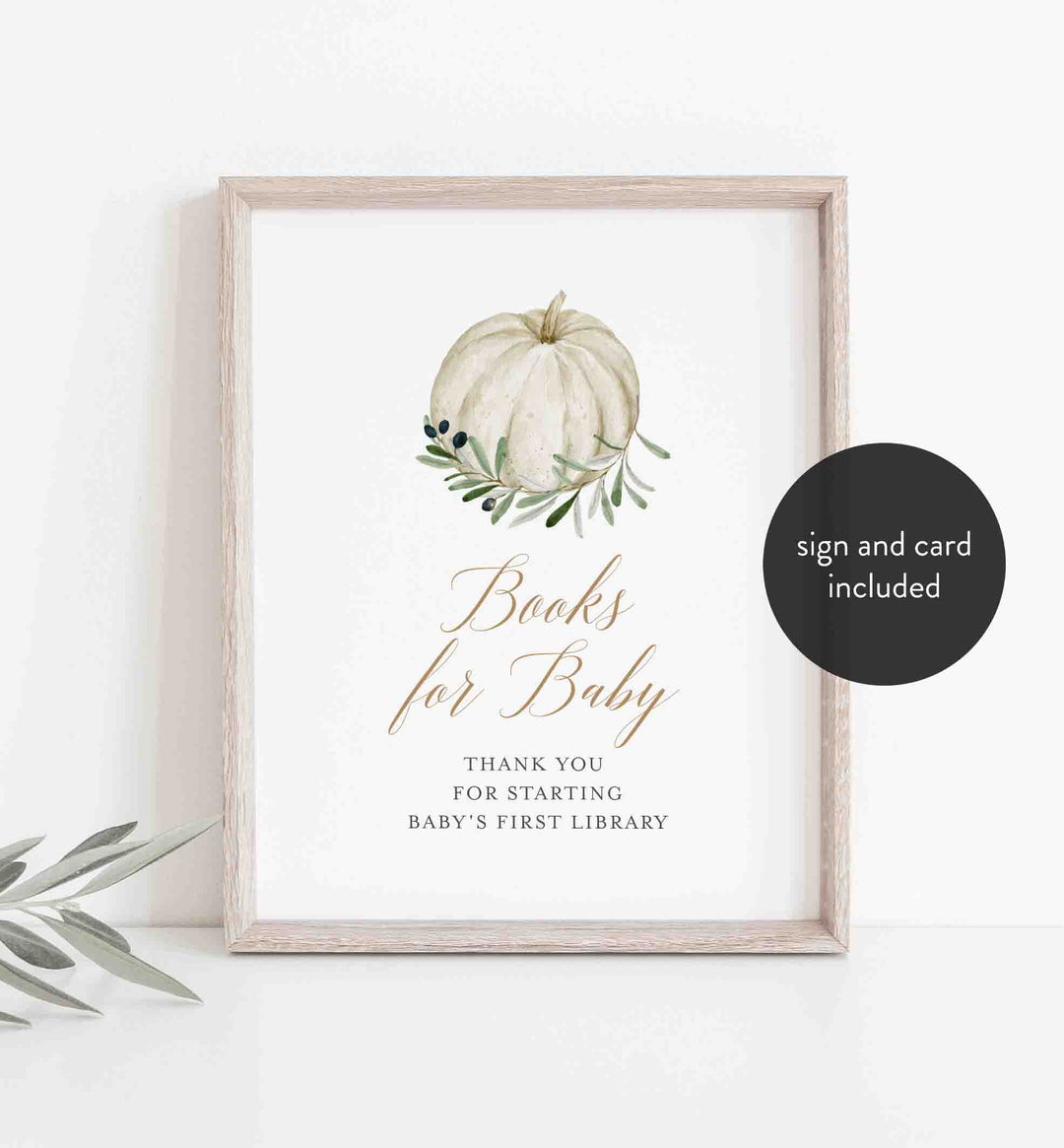 Sweet Pumpkin Baby Shower Books For Baby Printable