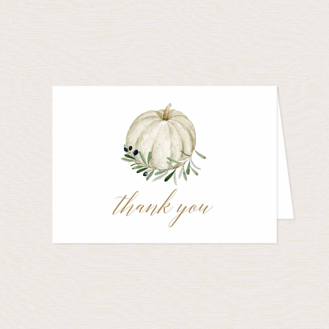 Sweet Pumpkin Baby Shower Thank You Card Printable