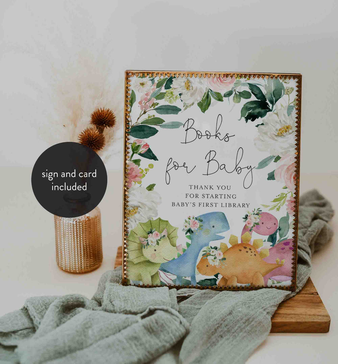 Dinosaurs Blush Baby Shower Books For Baby Printable