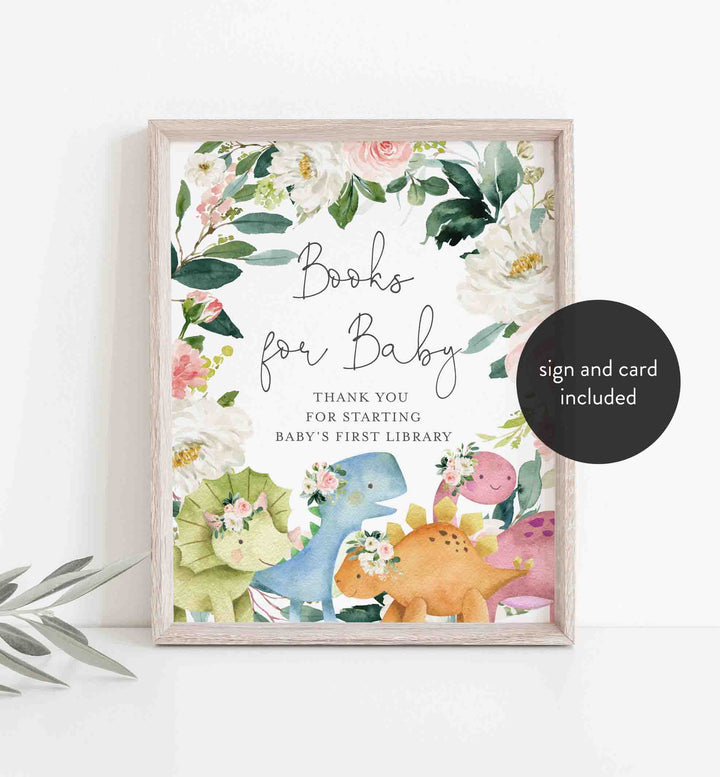 Dinosaurs Blush Baby Shower Books For Baby Printable