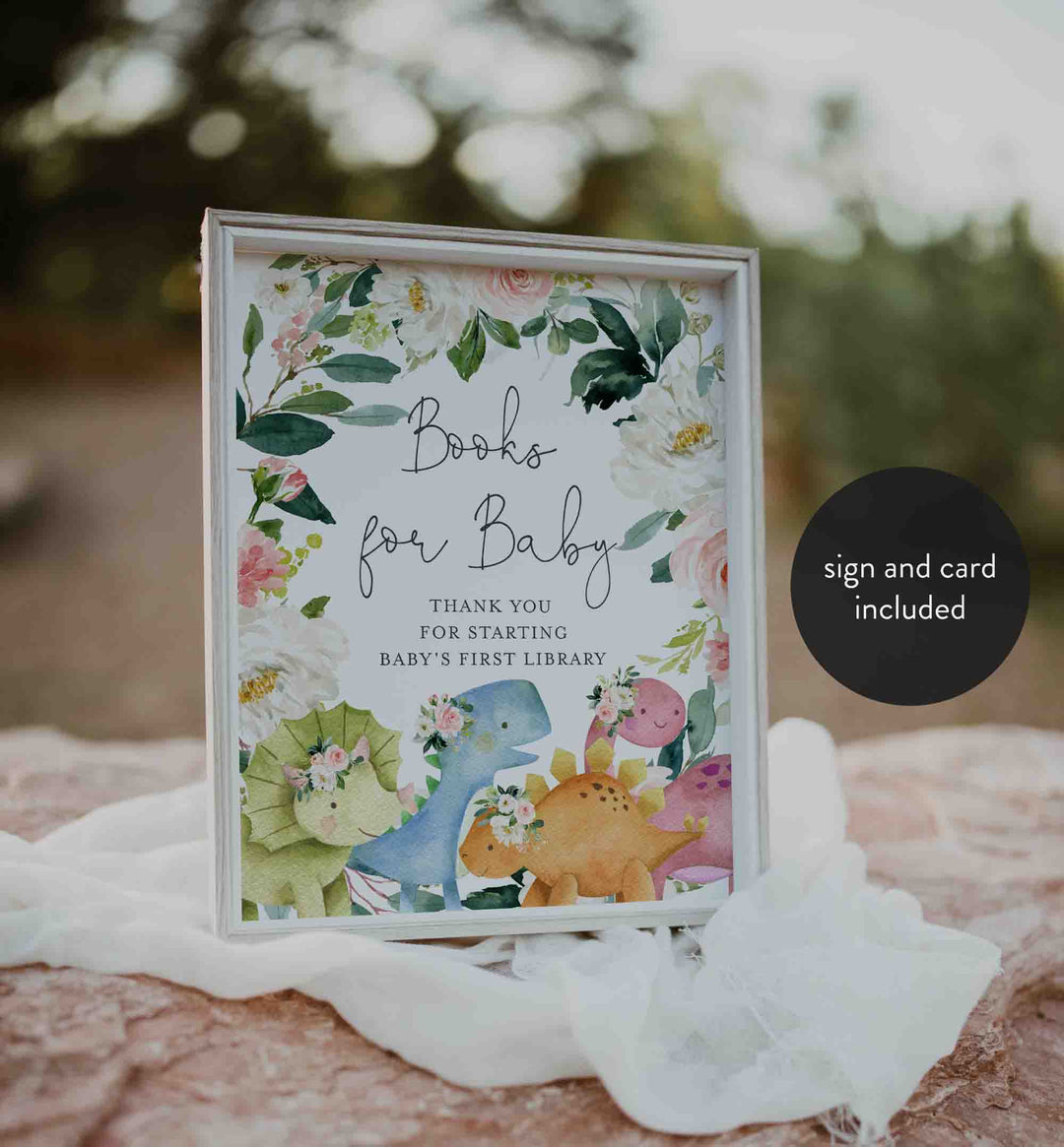 Dinosaurs Blush Baby Shower Books For Baby Printable