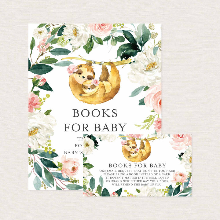 Mummy Baby Sloth Blush Baby Shower Books For Baby Printable