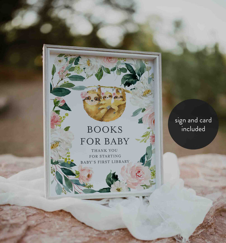 Twin Sloths Blush Baby Shower Books For Baby Printable