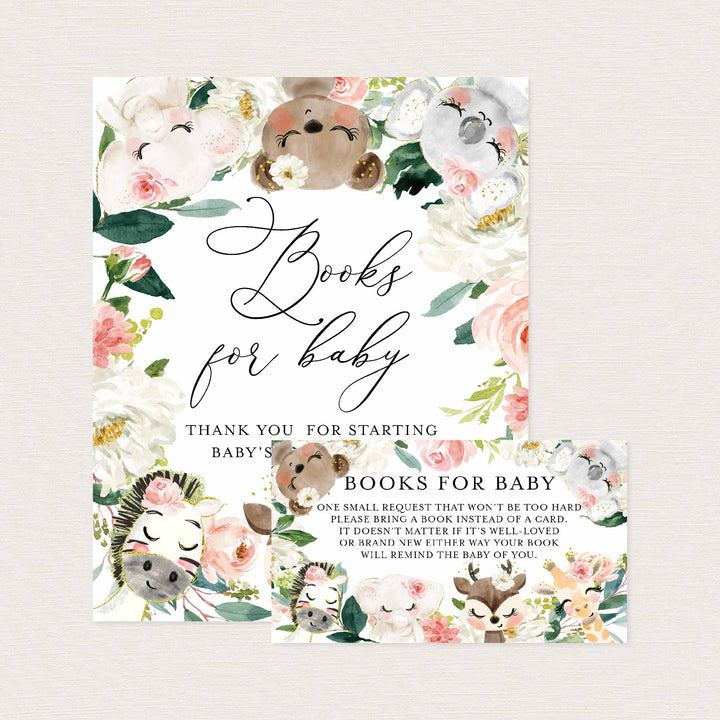 Baby Safari Blush Baby Shower Books For Baby Printable