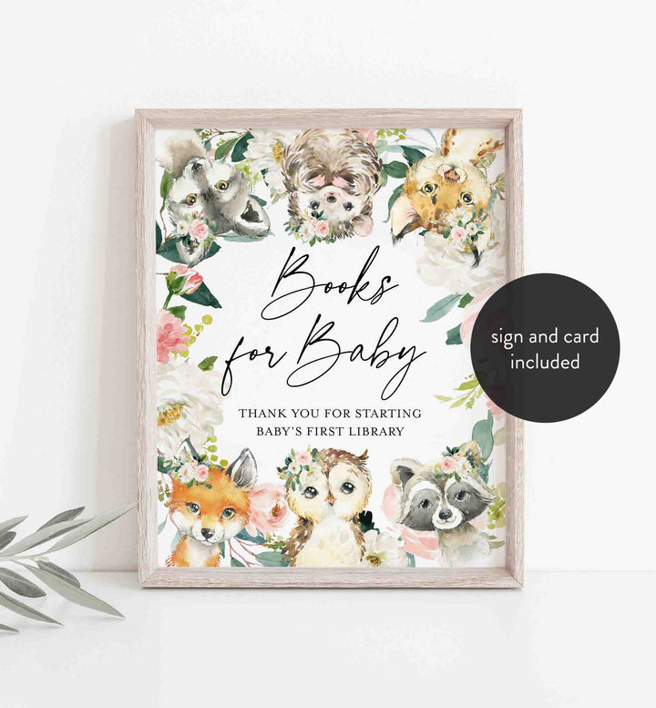 Little Woodland Blush Baby Shower Books For Baby Printable