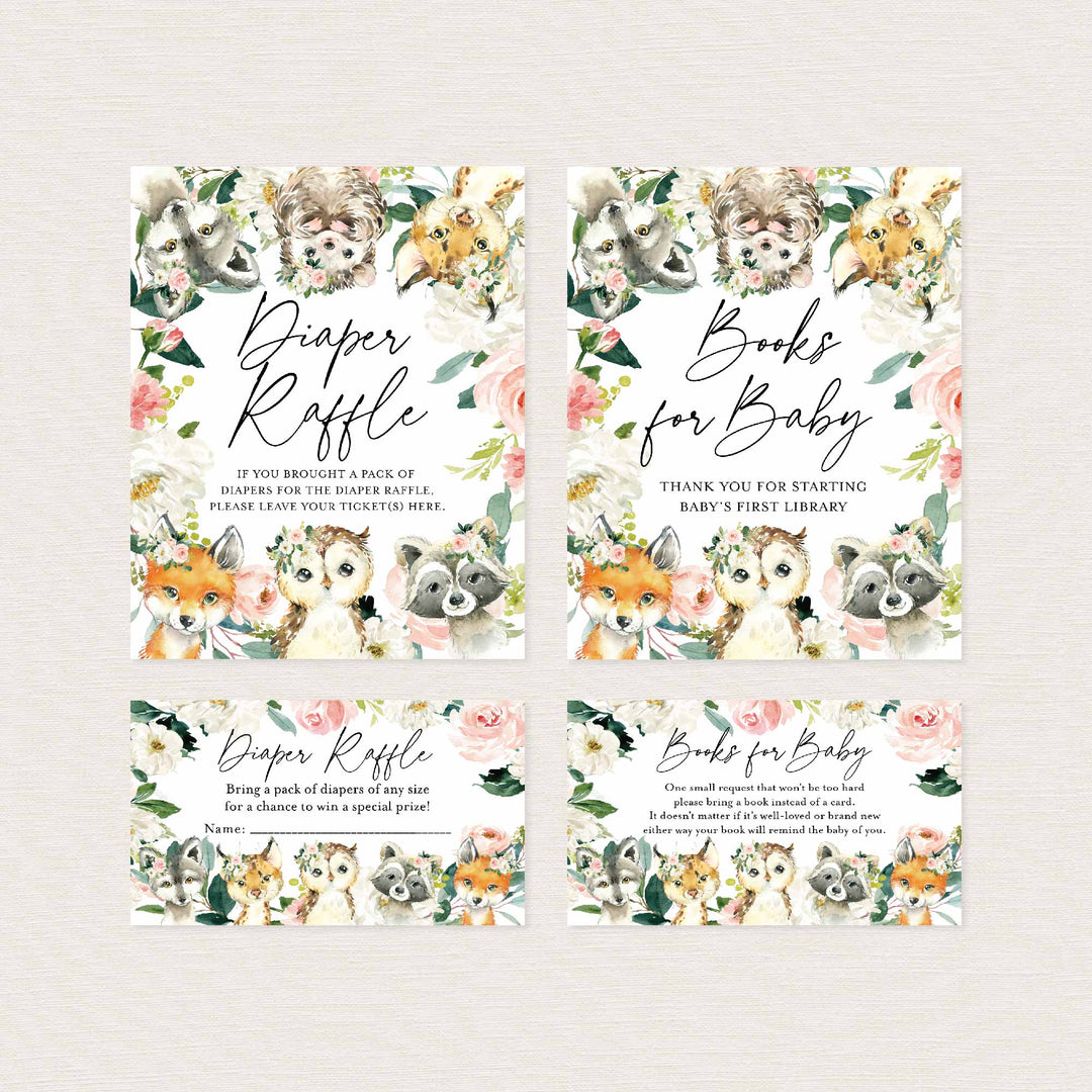 Little Woodland Blush Baby Shower Suite Printable