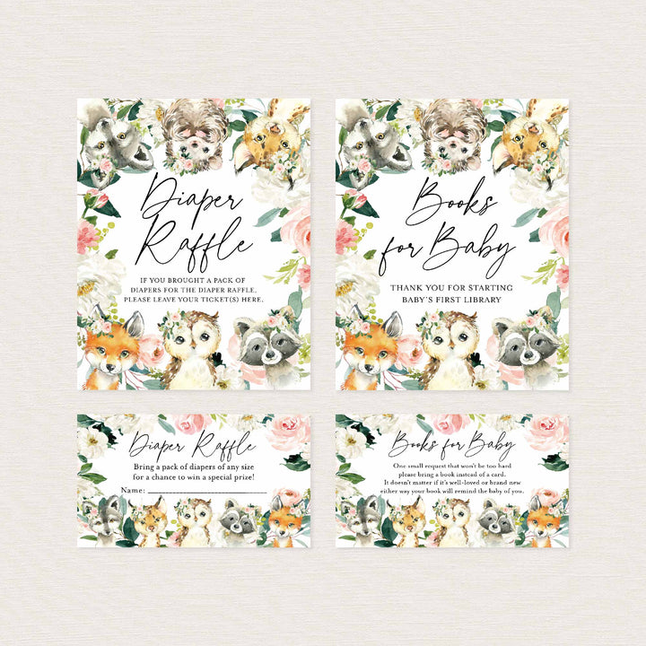 Little Woodland Blush Baby Shower Suite Printable