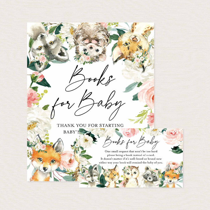 Little Woodland Blush Baby Shower Books For Baby Printable