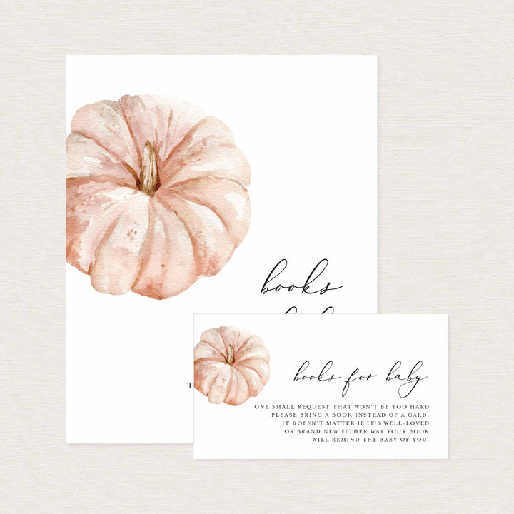 Minimal Pumpkin Baby Shower Books For Baby Printable