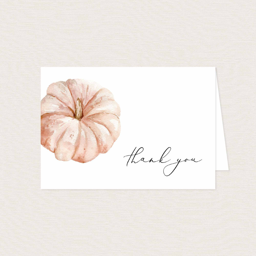 Minimal Pumpkin Baby Shower Thank You Card Printable