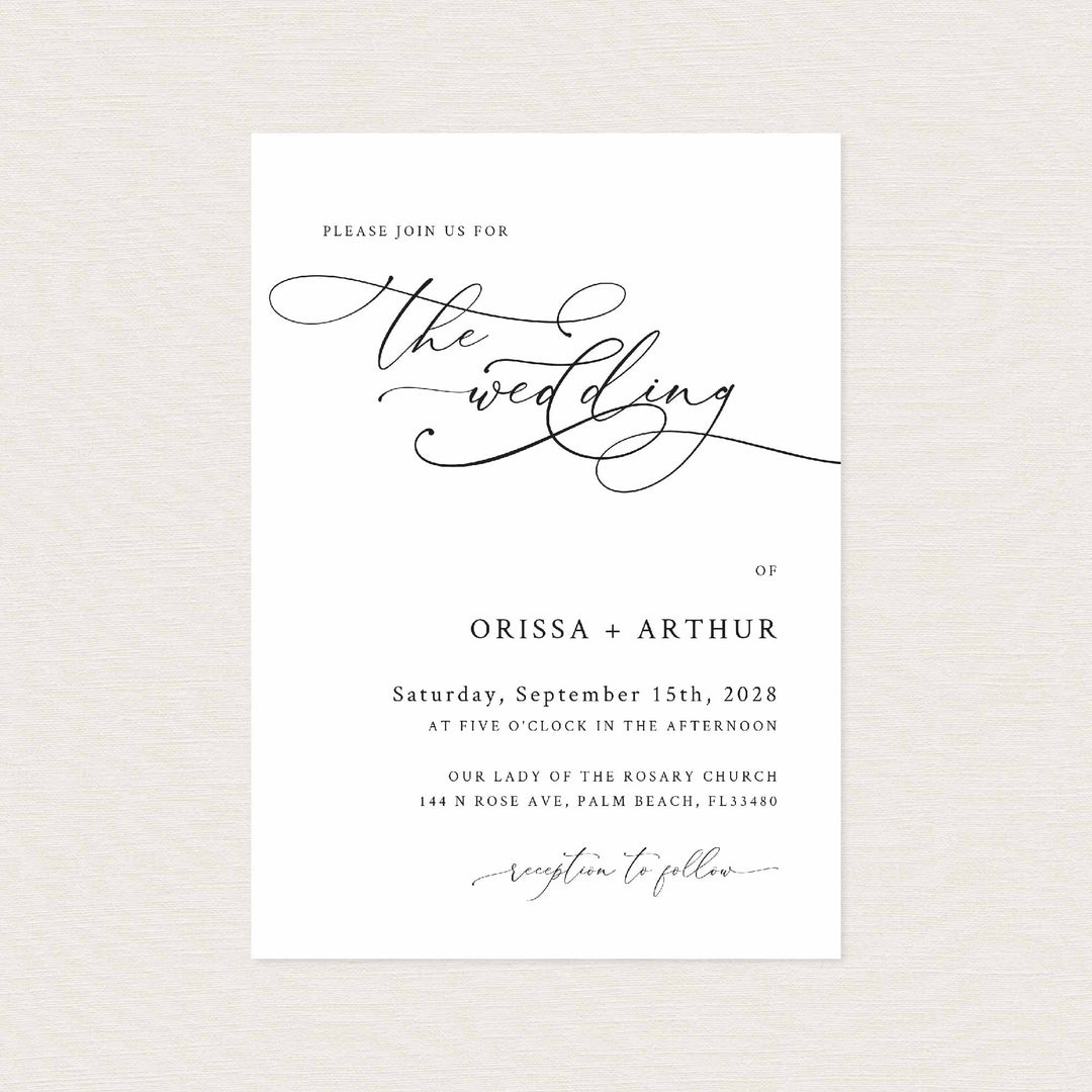 Modern Chic Wedding Invitation Printable