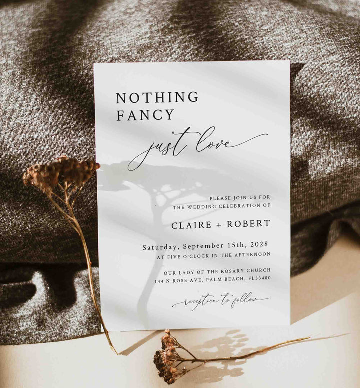 Modern Chic Wedding Invitation Printable