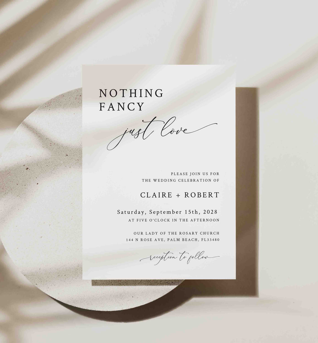 Modern Chic Wedding Invitation Printable