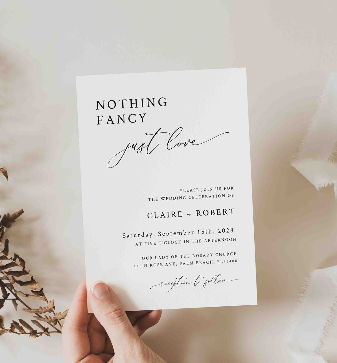 Modern Chic Wedding Invitation Printable