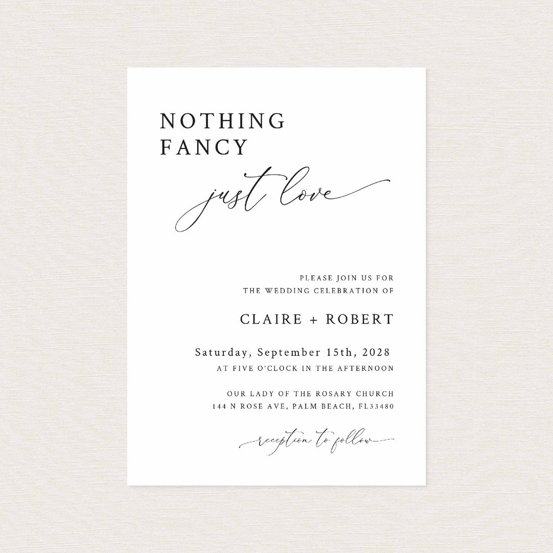 Modern Chic Wedding Invitation Printable