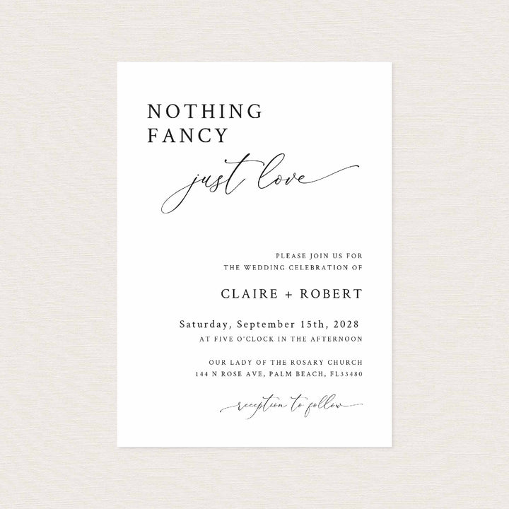 Modern Chic Wedding Invitation Printable