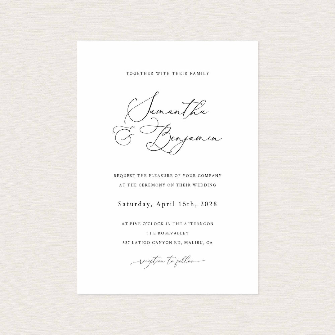 Modern Chic Wedding Invitation Printable