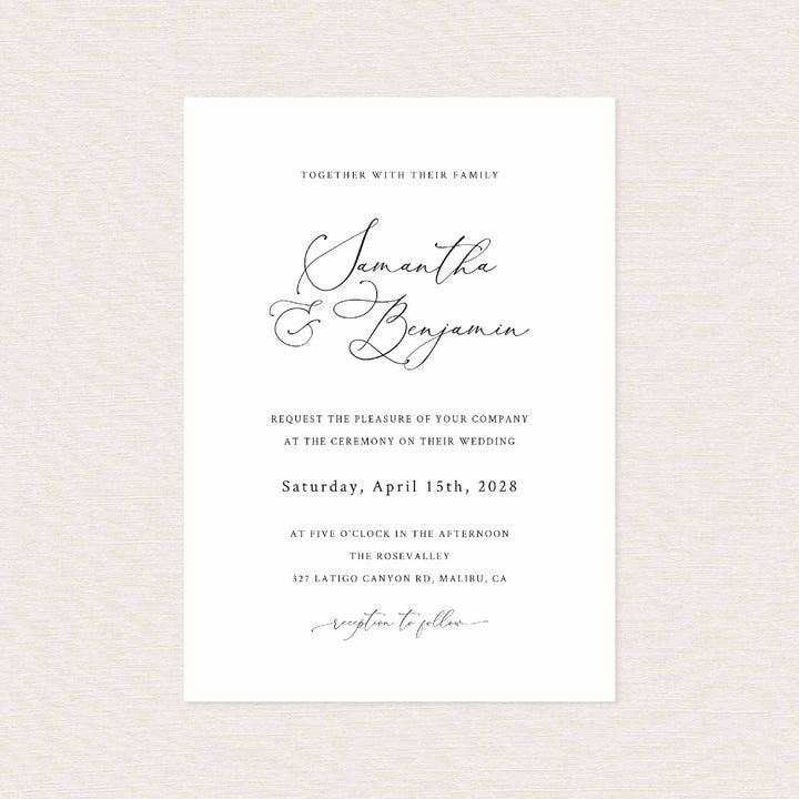 Modern Chic Wedding Invitation Printable