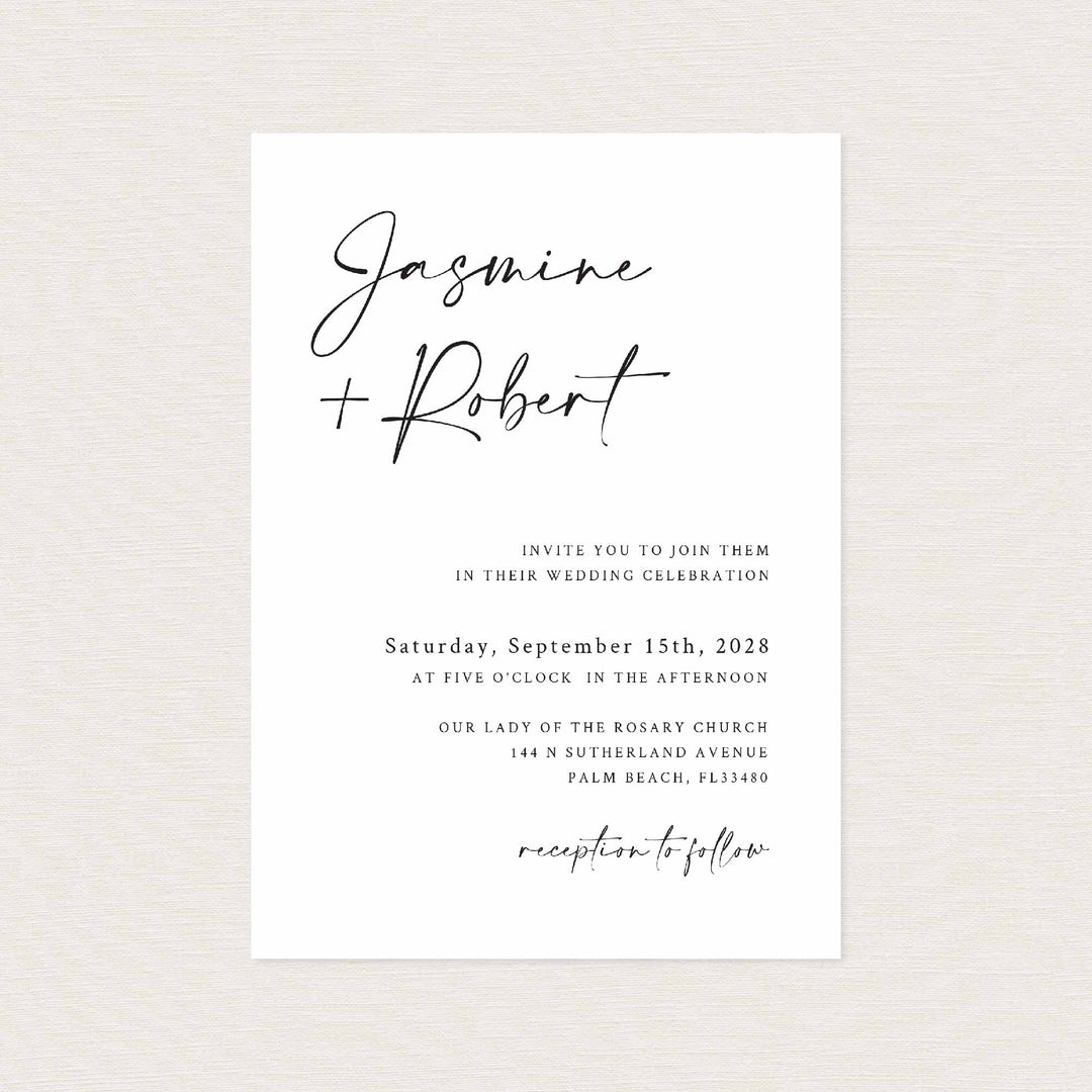 Handwritten Wedding Invitation Printable