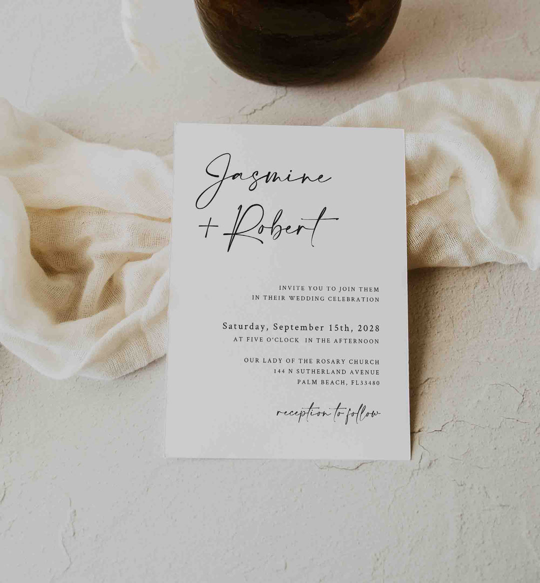 Handwritten Wedding Invitation Printable