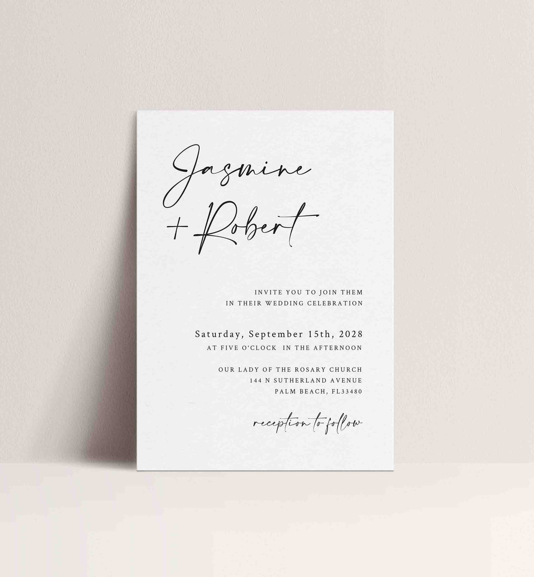 Handwritten Wedding Invitation Printable