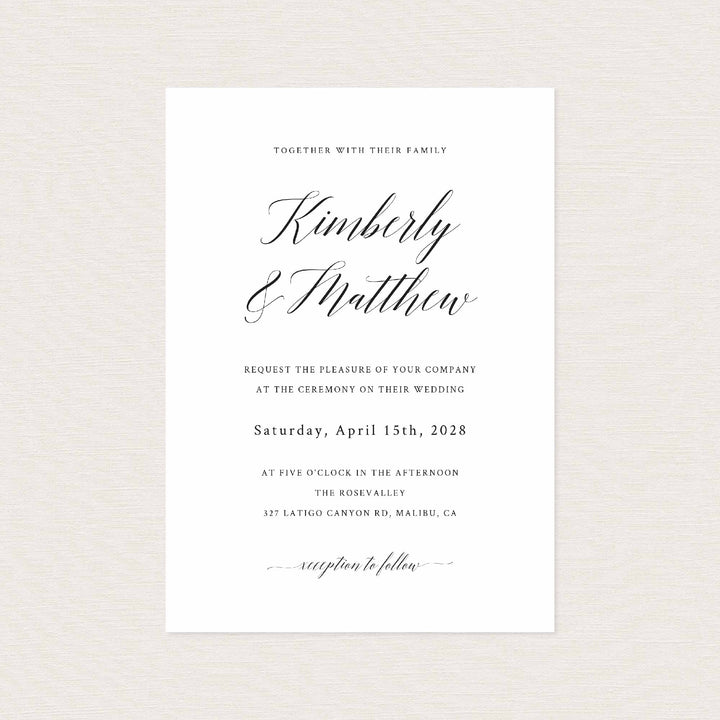 Simple Elegance Wedding Invitation Printable