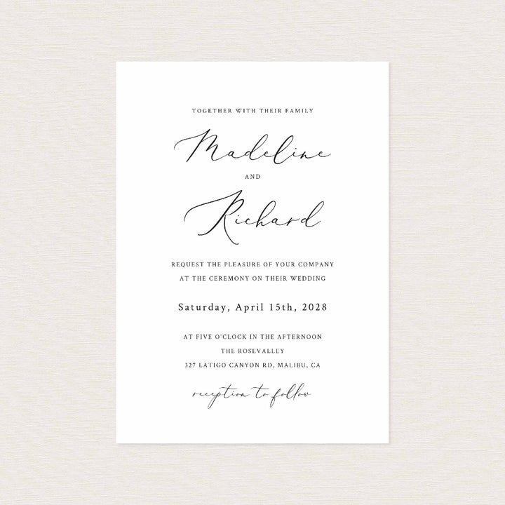 Modern Romantic Wedding Invitation Printable