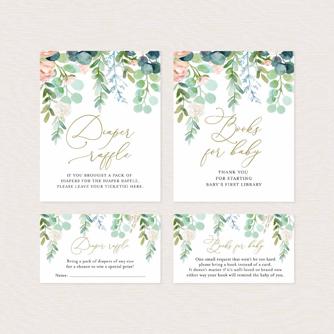 Blush Garden Baby Shower Suite Printable