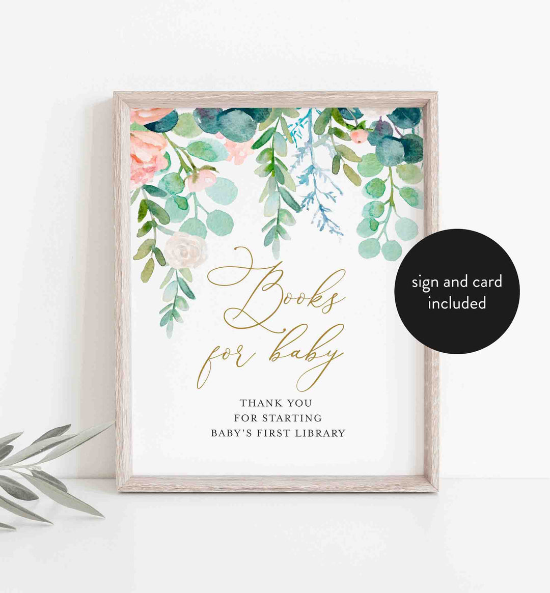 Blush Garden Baby Shower Books For Baby Printable