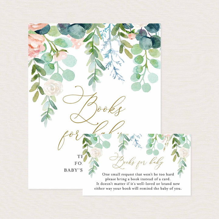 Blush Garden Baby Shower Books For Baby Printable