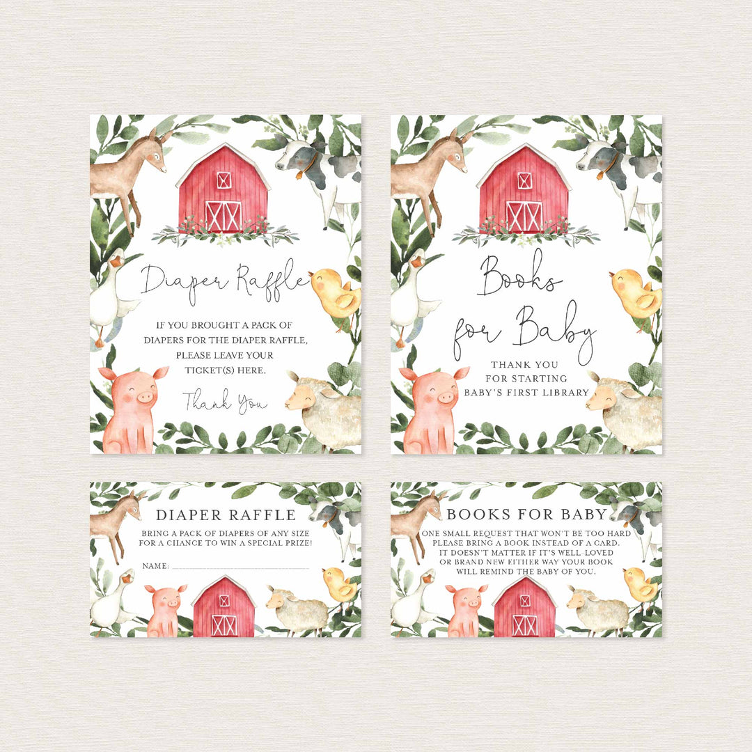 On The Farm Baby Shower Suite Printable