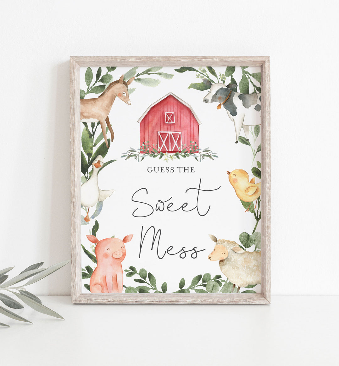 On The Farm Baby Shower Guess The Sweet Mess Game Printable