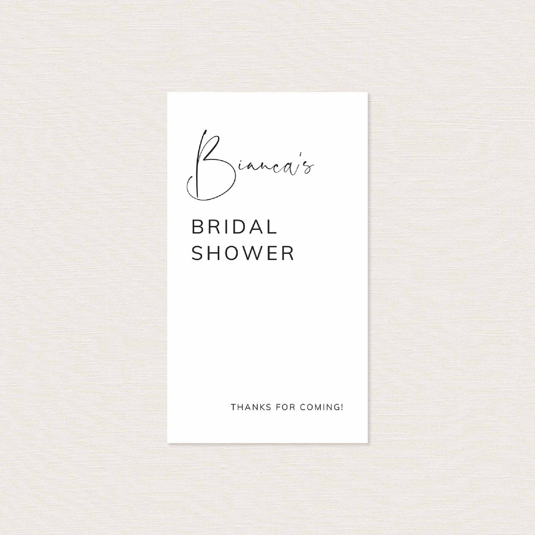 Modern Minimal Wedding Favour Tag Printable