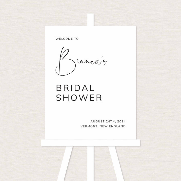 Modern Minimal Bridal Shower Welcome Sign Printable