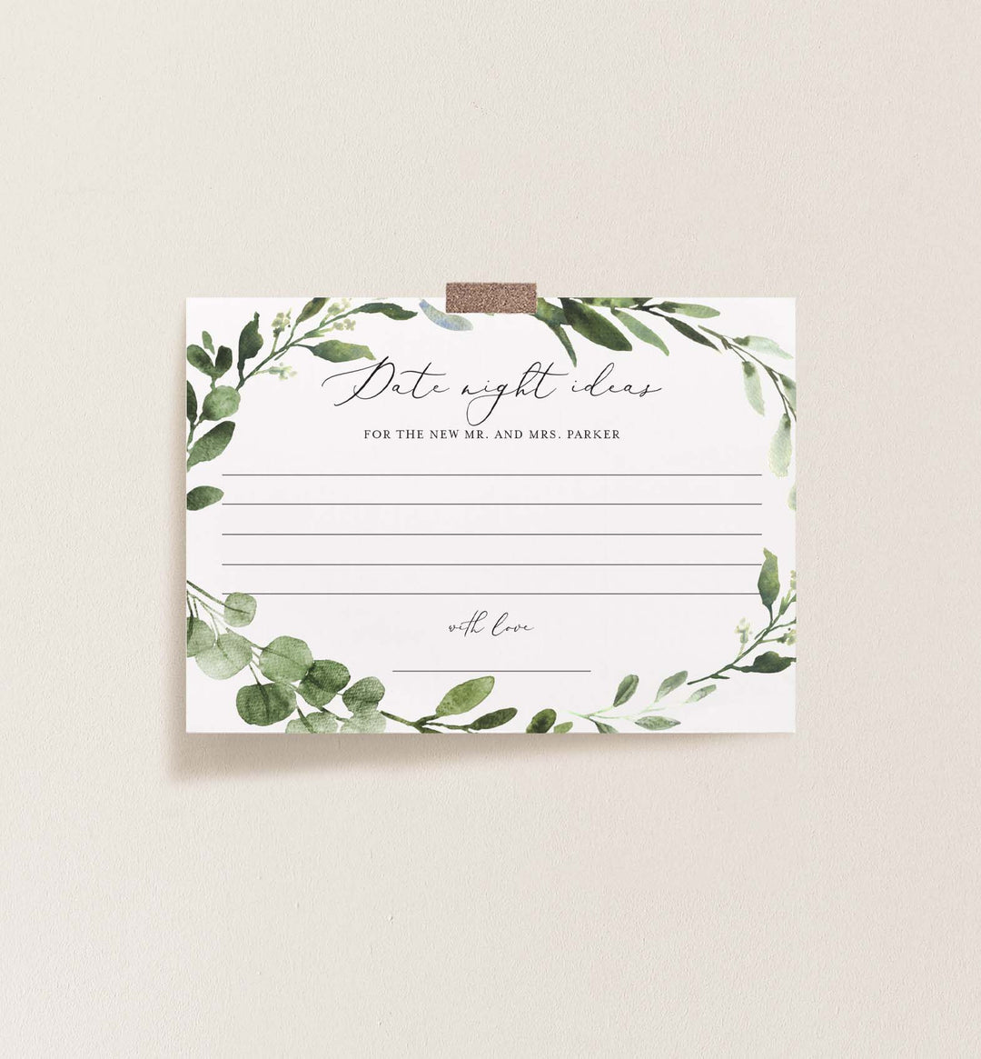 Foliage Wedding Date Night Ideas Printable