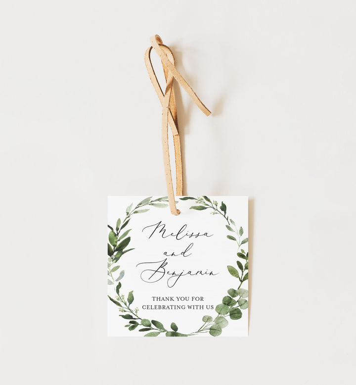 Foliage Wedding Favour Tag Printable