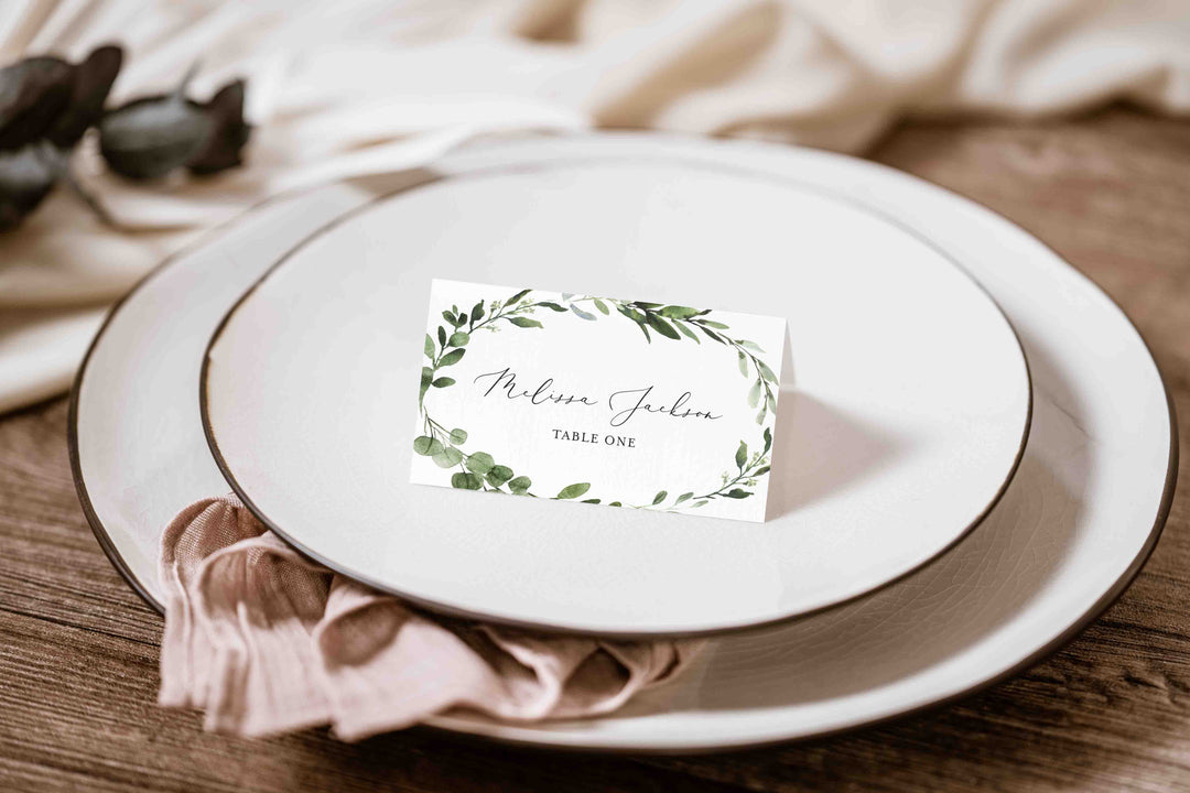 Foliage Wedding Place Card Printable