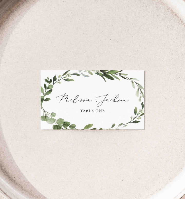 Foliage Wedding Place Card Printable