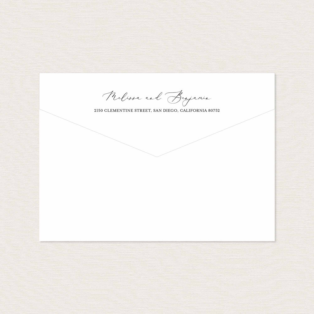 Foliage Wedding Envelope Addressing Printable