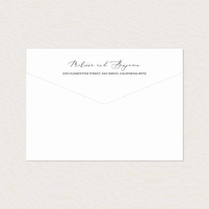 Foliage Wedding Envelope Addressing Printable