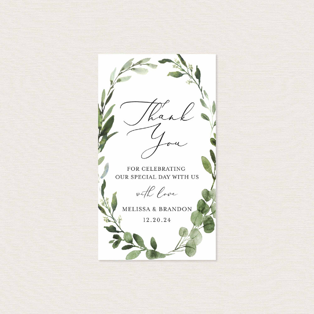 Foliage Wedding Favour Tag Printable