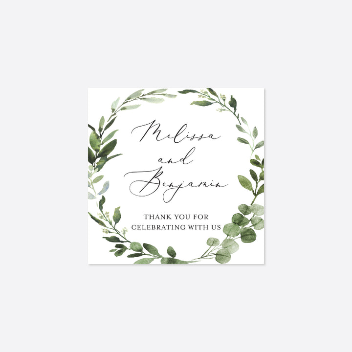 Foliage Wedding Favour Tag Printable