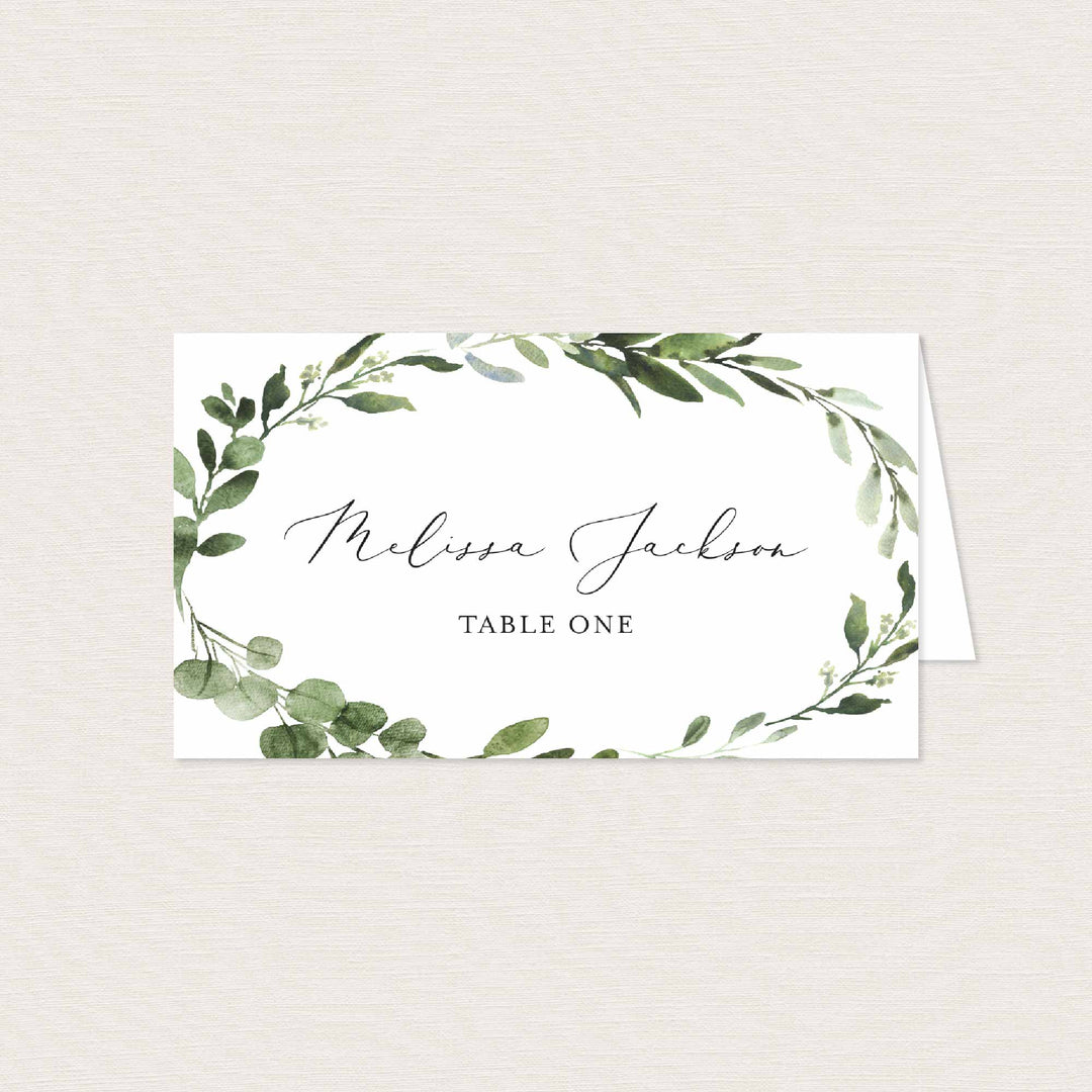 Foliage Wedding Place Card Printable