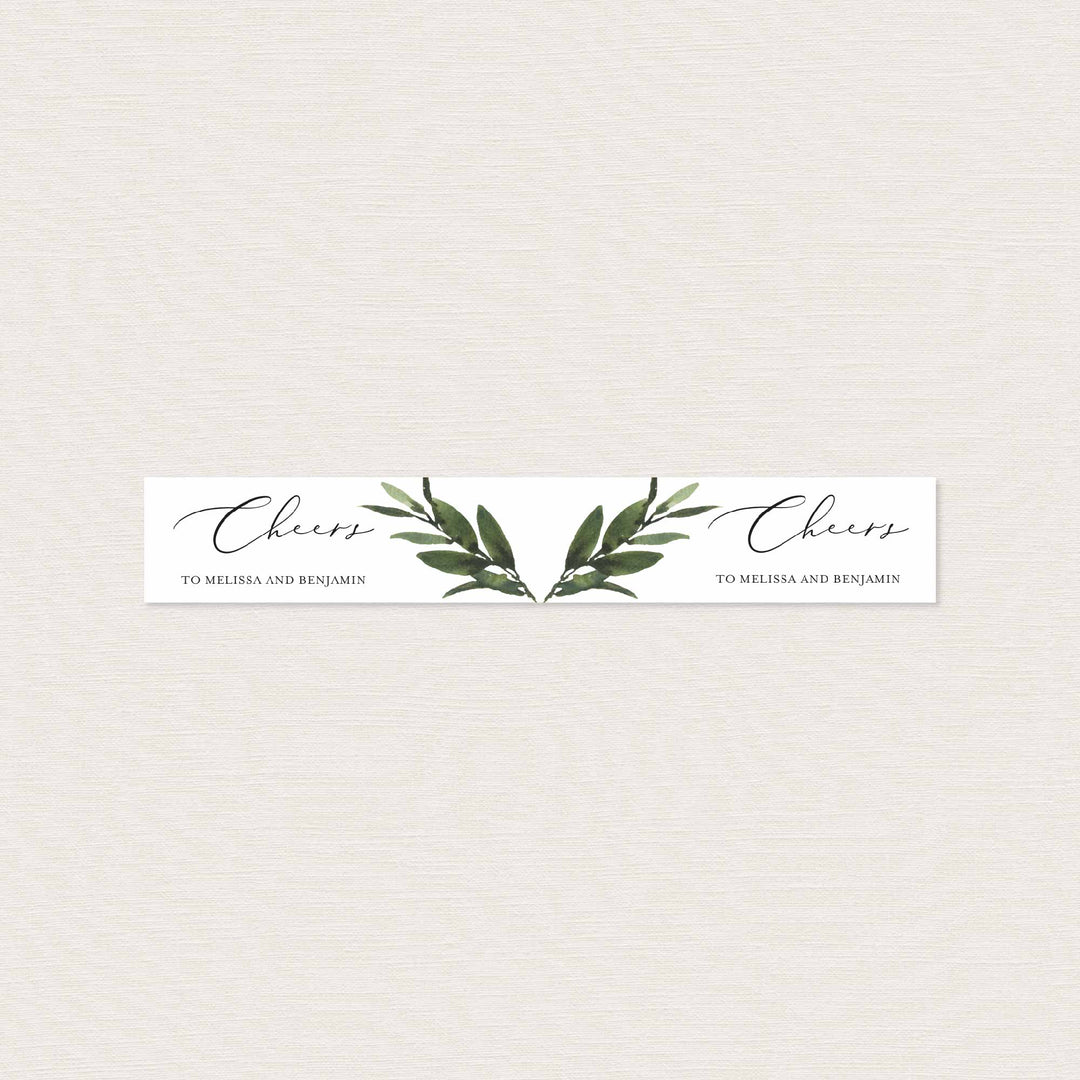 Foliage Wedding Straw Flag Printable